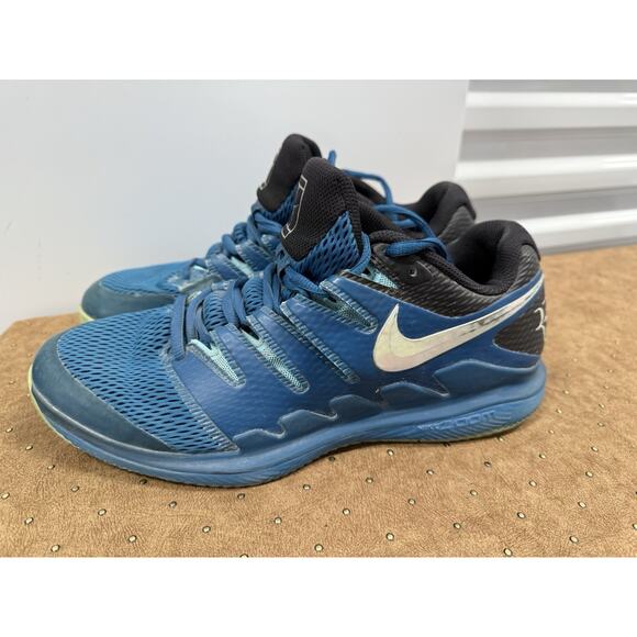 NIKE Zoom Vapor X HC Roger‎ Federer RF Tennis Shoes Sneakers US10.5 Green Abyss - Picture 9 of 9